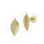 Pendientes en forma de hoja oro 18k
